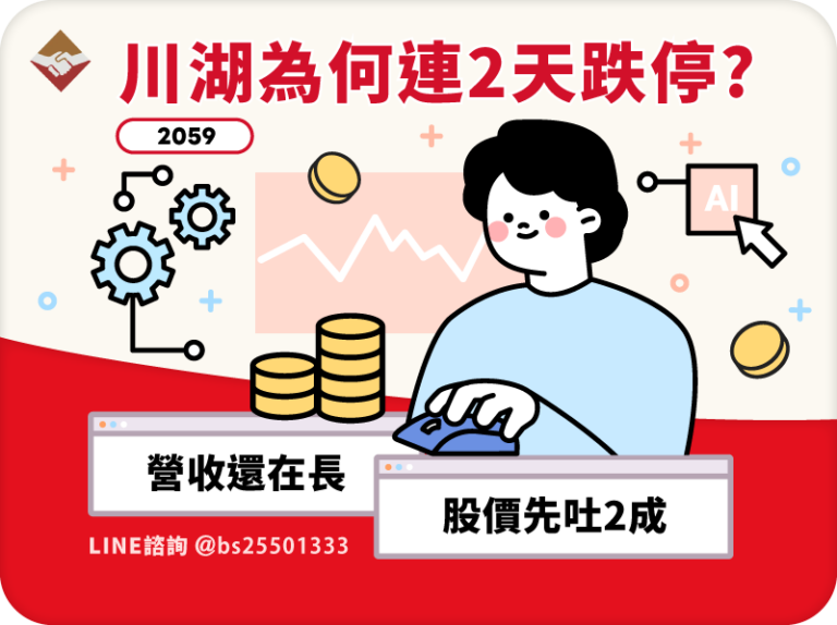川湖（2059）為什麼連兩天跌停？營收還在長，股價先吐兩成